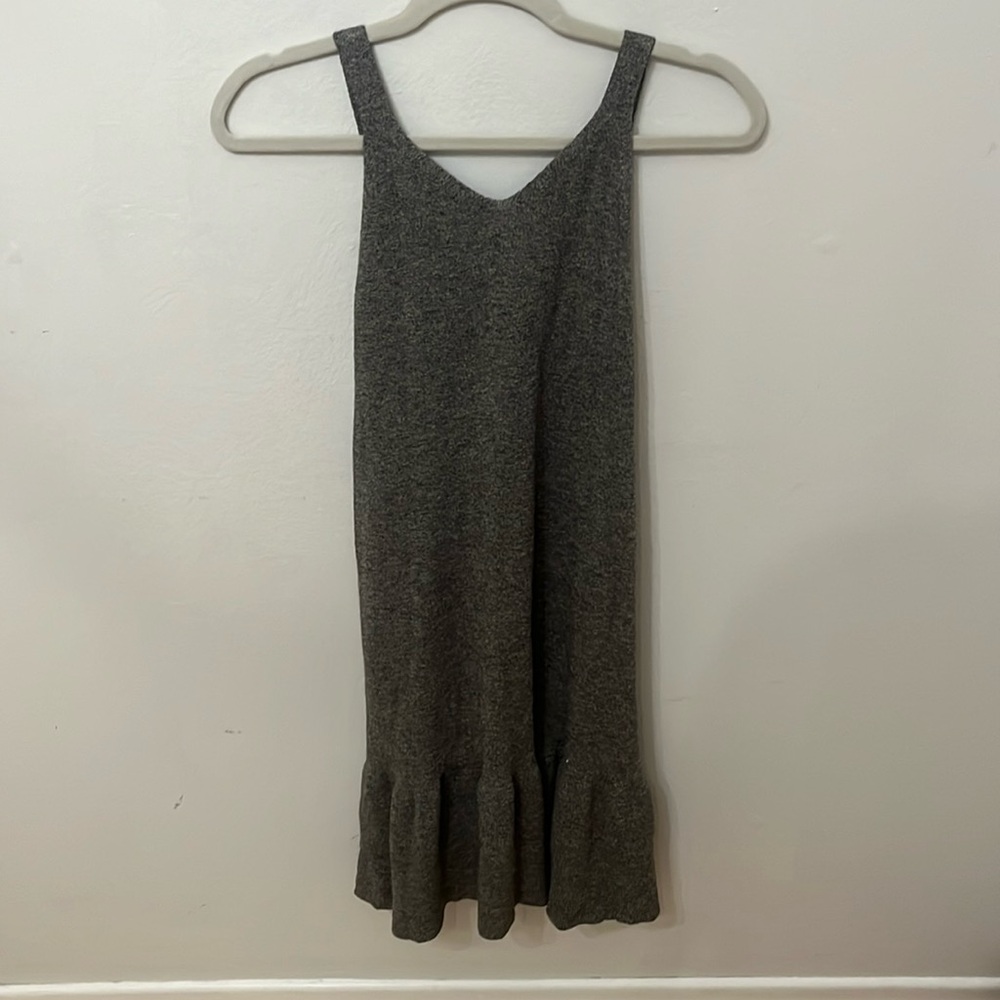 Gray maxi Zara dress sweater material knit